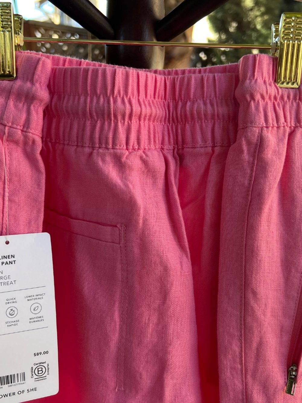NWT Athleta barbie pink linen pants SZ L + Gola Tornado pink sneakers SZ 8 - Picture 14 of 17